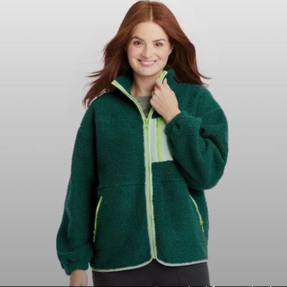 Universal Thread Jackets & Blazers - NWOT Universal Thread Green Sherpa Fleece Jacket